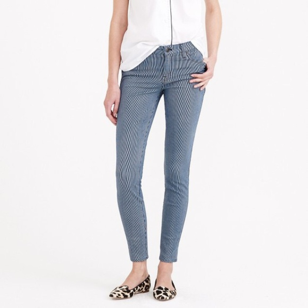 J.Crew Toothpick Ankle Jean Tinted Railroad Wash